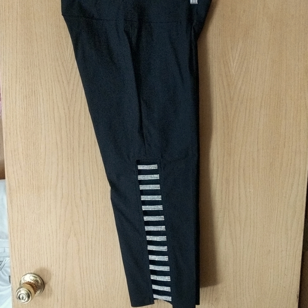 Black Capris with beautiful rhinestone accents